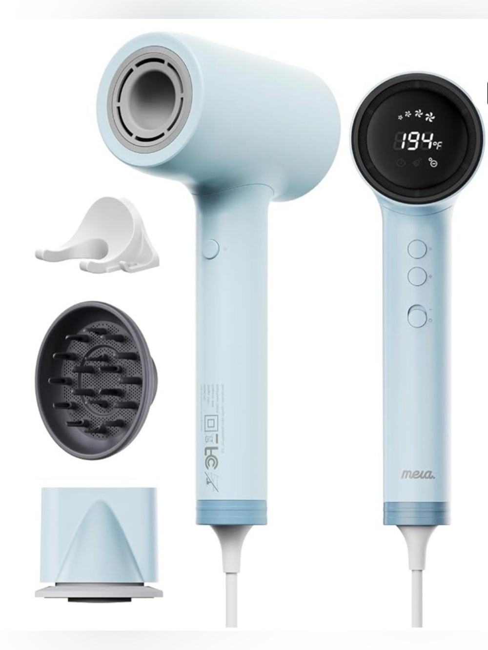 Blue Mera ProMax lonic-X- Fast Drying Hair Dryer with Diffuser, #103